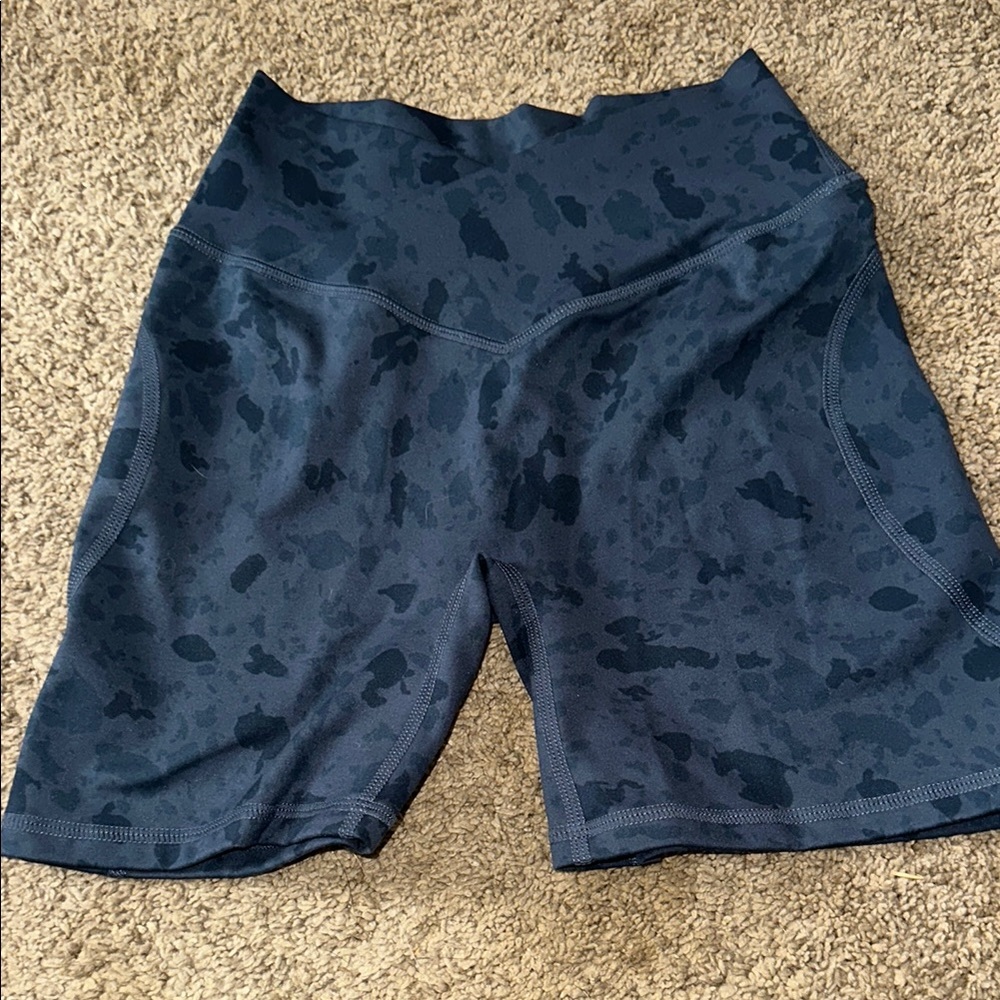 Stylish Blue Patterned Women's Shorts